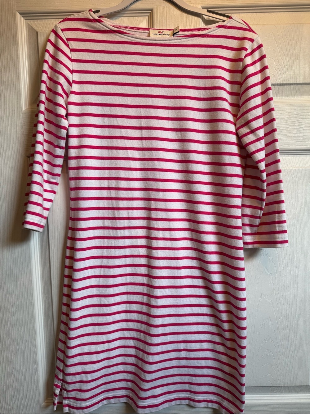 Vineyard Vines Pink and White Stripe Dress